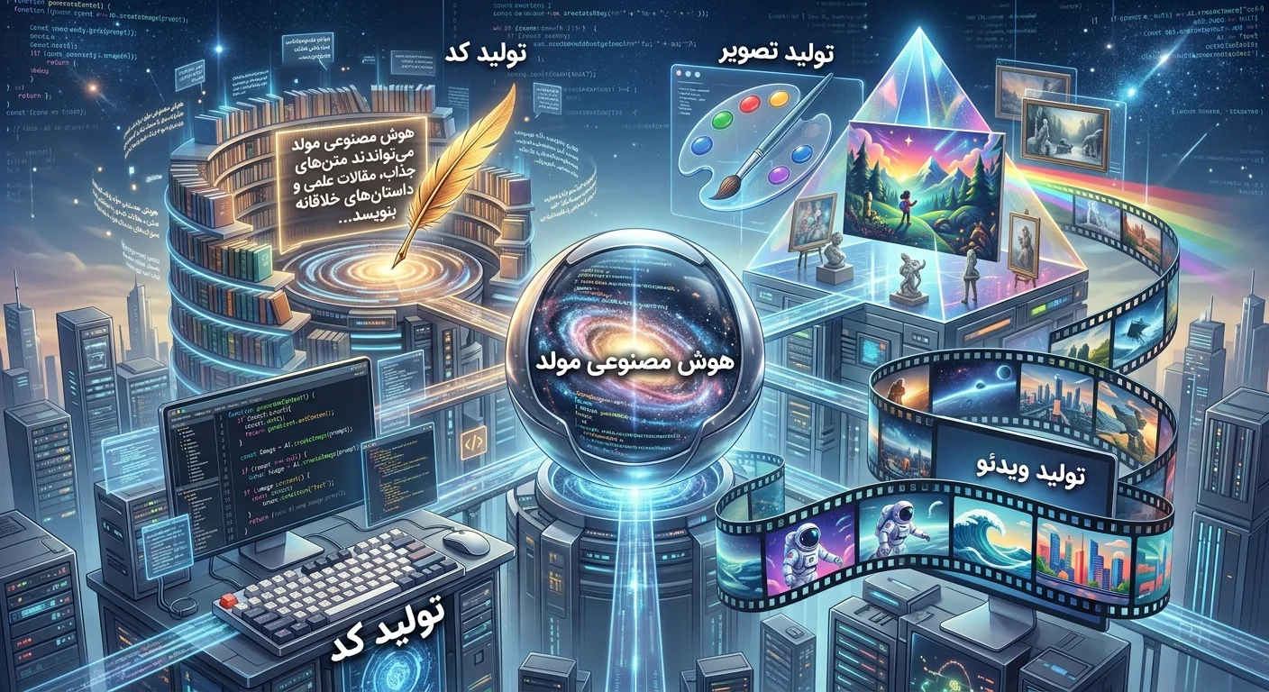 هوش مصنوعی مولد برای تولید متن، تصویر، ویدئو و کد